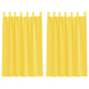 voile-gardiner med løkker 2 stk. 140x175 cm gul