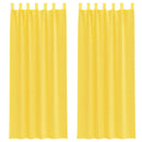 voile-gardiner med løkker 2 stk. 140x260 cm gul