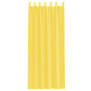 voile-gardiner med løkker 2 stk. 140x260 cm gul