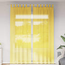 voile-gardiner med løkker 2 stk. 140x260 cm gul