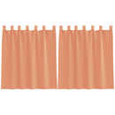 voile-gardiner med løkker 2 stk. 140x140 cm terrakottafarvet