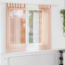 voile-gardiner med løkker 2 stk. 140x175 cm terrakottafarvet