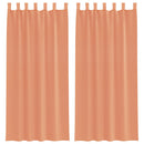 voile-gardiner med løkker 2 stk. 140x225 cm terrakottafarvet