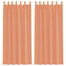 voile-gardiner med løkker 2 stk. 140x245 cm terrakottafarvet