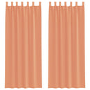 voile-gardiner med løkker 2 stk. 140x260 cm terrakottafarvet