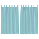 voile-gardiner med løkker 2 stk. 140x175 cm turkis