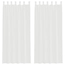 voile-gardiner med løkker 2 stk. 140x225 cm hvid