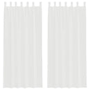 voile-gardiner med løkker 2 stk. 140x245 cm hvid