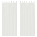 voile-gardiner med løkker 2 stk. 140x260 cm hvid