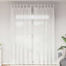 voile-gardiner med løkker 2 stk. 140x260 cm hvid