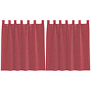 voile-gardiner med løkker 2 stk. 140x140 cm vinrød