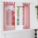 voile-gardiner med løkker 2 stk. 140x140 cm vinrød