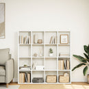 bogskab 137,5x29x137,5 cm konstrueret træ hvid