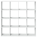 bogskab 137,5x29x137,5 cm konstrueret træ hvid