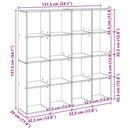 bogskab 102x29x143 cm konstrueret træ egetræslook