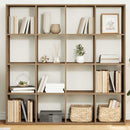 bogskab 102x29x143 cm konstrueret træ egetræslook