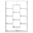 bogreol 102x29x143 cm konstrueret træ hvid