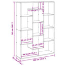 bogskab 102x29x143 cm konstrueret træ sonoma-eg