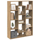 bogreol 102x29x143 cm konstrueret træ egetræsfarve