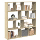 bogskab 132x29x141,5 cm konstrueret træ sonoma-eg