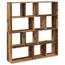 bogskab 132x29x141,5 cm konstrueret træ gammelt trælook