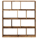 bogskab 132x29x141,5 cm konstrueret træ gammelt trælook