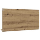 badeværelsesskab med spejl 90x11x45 cm konstrueret træ kunsteg