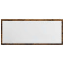 badeværelsesspejl m. LED 100x8,5x37 cm konstrueret træ brunt eg