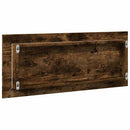 badeværelsesspejl m. LED 100x8,5x37 cm konstrueret træ brunt eg