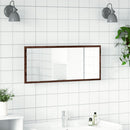 badeværelsesspejl m. LED 100x8,5x38 cm konstrueret træ brunt eg