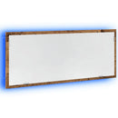 LED-badeværelsesspejl 100x8,5x37 cm konstrueret træ antikt eg