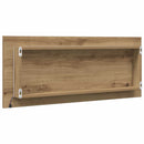 badeværelsesspejl med LED 100x8,5x37 cm konstrueret træ kunsteg