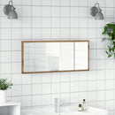 badeværelsesspejl med LED 100x8,5x37 cm konstrueret træ kunsteg