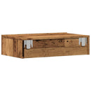 tv-bord med LED-lys 60x35x15,5 cm antikt træ