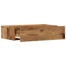 tv-borde 2 stk. med LED-lys 60x35x15,5 cm antikt træ