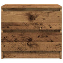 sengeborde 2 stk. 50x40x43,5 cm konstrueret træ gammelt trælook