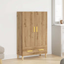 skab 70x31x115 cm konstrueret træ artisan egetræsfarve