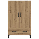 skab 70x31x115 cm konstrueret træ artisan egetræsfarve