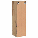tv-bord med LED-lys 30,5x30x102 cm egetræsfarve