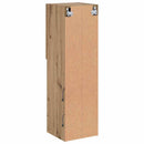 tv-borde med LED-lys 2 stk. 30,5x30x102 cm egetræsfarve