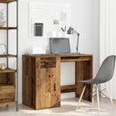 skrivebord 100x49x75 cm konstrueret træ antikt trælook