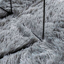 shaggy gulvtæppe NAVARRA 60x100 cm høje luv polyester lysegrå