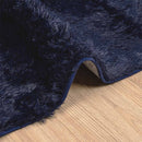 shaggy gulvtæppe NAVARRA 80x150 cm høje luv polyester marineblå