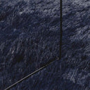 shaggy gulvtæppe NAVARRA 80x150 cm høje luv polyester marineblå