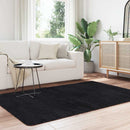 shaggy gulvtæppe NAVARRA 130x200 cm høje luv polyester sort