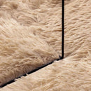 shaggy gulvtæppe NAVARRA 160x230 cm høje luv polyester beige