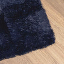 shaggy gulvtæppe NAVARRA 160x230cm høje luv polyester marineblå