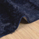 shaggy gulvtæppe NAVARRA 160x230cm høje luv polyester marineblå