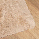 shaggy gulvtæppe NAVARRA 200x290 cm høje luv polyester beige