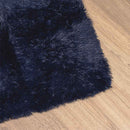 shaggy gulvtæppe NAVARRA 240x340cm høje luv polyester marineblå